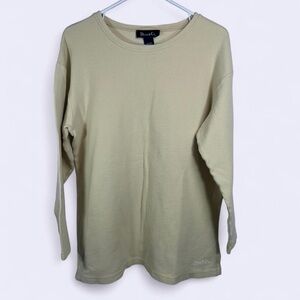 Men’s Denim & Co Waffle Knit Long Sleeve – Medium